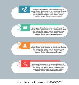 Infographics template for business, education, web design, banners, brochures, flyers. Vector illustration