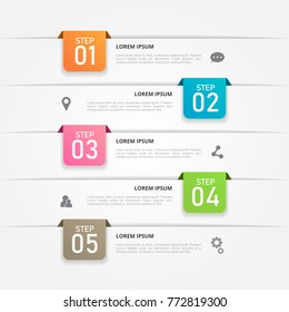 Infographics template for business, education, web design, banners, brochures, flyers. Vector illustration.