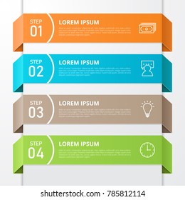 Infographics template for business, education, web design, banners, brochures, flyers. Vector illustration.