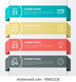 Infographics template for business, education, web design, banners, brochures, flyers. Vector illustration.