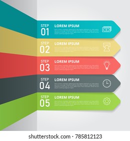 Infographics template for business, education, web design, banners, brochures, flyers. Vector illustration.