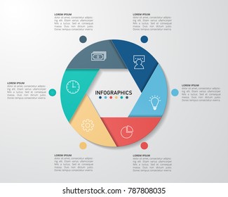 Infographics template for business, education, web design, banners, brochures, flyers. Vector illustration.