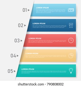 Infographics template for business, education, web design, banners, brochures, flyers. Vector illustration.