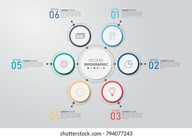 Infographics template for business, education, web design, banners, brochures, flyers, diagram, workflow, timeline. Vector illustration.