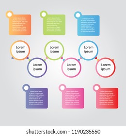 Infographics template for business elements of timeline five step.