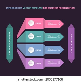 Plantilla de infografía para presentación de negocios. Ilustración de color del vector.