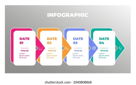 Plantilla de infografía para presentación de negocios. Ilustración de color del vector.