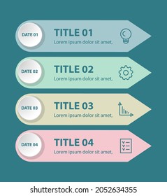 Infographics template for business presentation. Vector color illustration.