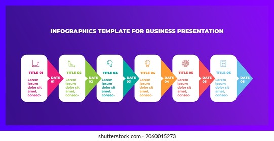 Infographics template for business presentation. Vector color illustration.