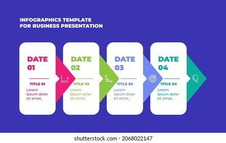 Infographics template for business presentation. Vector color illustration.