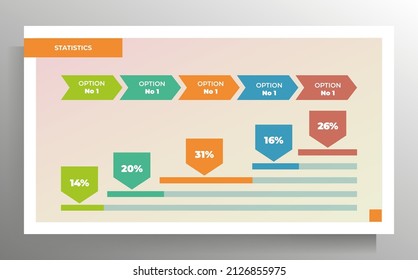 Infographics template for business presentation. Vector color illustration.