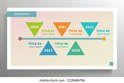 Infographics template for business presentation. Vector color illustration.
