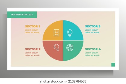 Plantilla de infografía para presentación de negocios. Ilustración de color del vector.