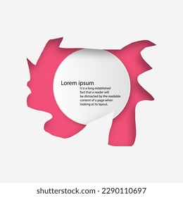Infographics template, Circle space graphic design template. White circle shapes background. illustration vector design geometric round, presentation creative wallpaper brochure.