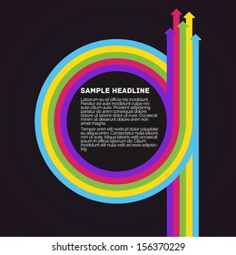 Infographics template. Colorful frame made of circle arrows. Vector eps 10