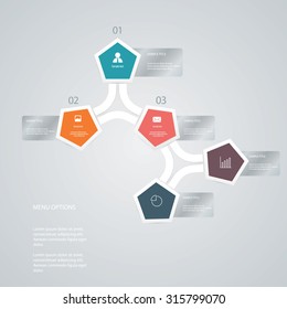 Infographics template and computer icons. Presentation layout with space for text. Eps10 vector illustration.