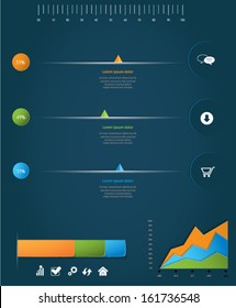 Infographics template design. Can be used for workflow layout, diagram, number options, web design. Vector eps10. 