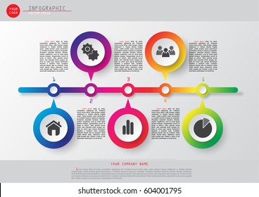 Infographics template design and creative concept include icon set.Vector eps10 illustrations.