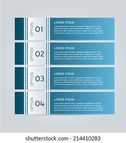 Infographics template design for presentation, infochart, web banner, business, brochure, button. Editable vector illustration. Dark blue color.