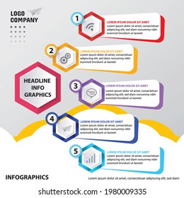 infographics template design vector illustration banner business concept annual report
 processes