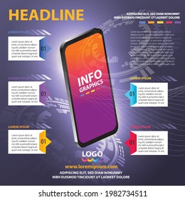 infographics template design vector illustration creative banner business concept processes 