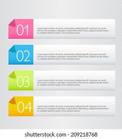 Infographics template design for website banners, business, brochure. Editable vector illustration. Horizontal. Pink, blue, orange green, bright colors.