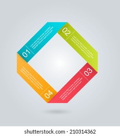 Infographics template design for website banners, business, brochure. Editable vector illustration.