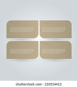 Infographics template, design for website banners, business, brochure. Editable vector illustration. Light brown color.