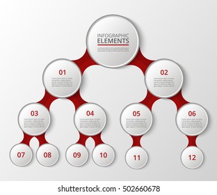 Infographics template for diagram, graph, presentation and chart. Teamwork and leadership concept. Business team. Methods of business development. Business tree hierarchy, pyramid scheme of mlm