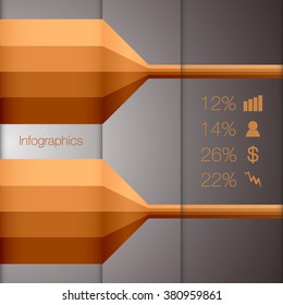 Infographics template. Different stripes with colors.