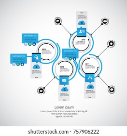 Infographics template, easy to editable vector