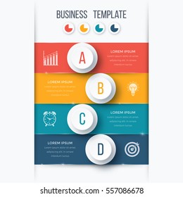 Infographics template four options with circles. Can be used for workflow layout, diagram, number options, step up options, web design, presentations