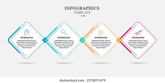 Infographics template with icons and option. Infographics for business presentations or information banner.