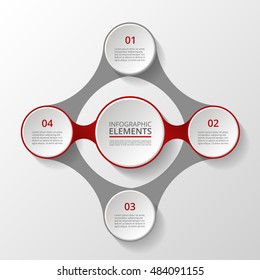 Infographics template. Metaball for diagram, graph, presentation and chart. Business concept with 4 options, parts, steps or processes.