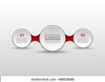 Infographics template. Metaball for diagram, graph, presentation and chart. Business concept with 2 or 3 options, parts, steps or processes.