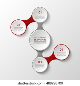 Infographics template. Metaball for diagram, graph, presentation and chart. Business concept with 4 options, parts, steps or processes.