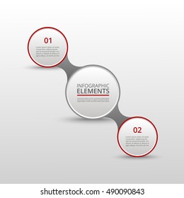 Infographics template. Metaball for diagram, graph, presentation and chart. Business concept with 2 or 3 options, parts, steps or processes.