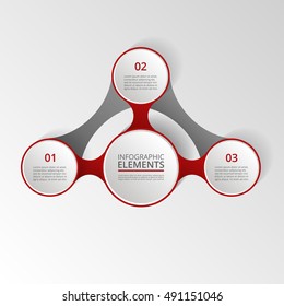 Infographics template. Metaball for diagram, graph, presentation and chart. Business concept with 3 options, parts, steps or processes.