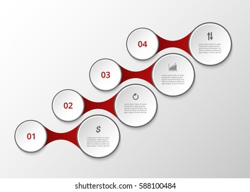 Infographics template. Metaball for diagram, graph, presentation and chart. Business concept with 4 options, parts, steps or processes.