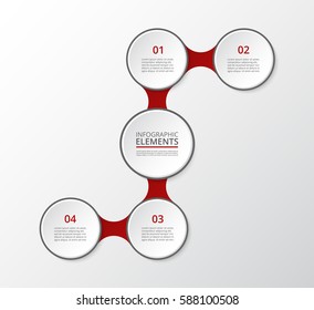Infographics template. Metaball for diagram, graph, presentation and chart. Business concept with 4 or 5 options, parts, steps or processes.