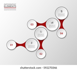 Infographics template. Metaball for diagram, graph, presentation and chart. Business concept with 4 options, parts, steps or processes.