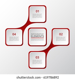 Infographics template. Metaball for diagram, graph, presentation and chart. Business concept with 4 options, parts, steps or processes.