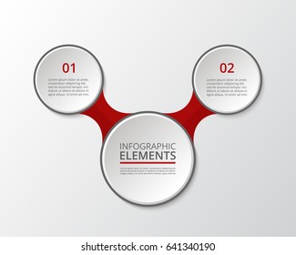 Infographics template. Metaball for diagram, graph, presentation and chart. Business concept with 2 or 3 options, parts, steps or processes.