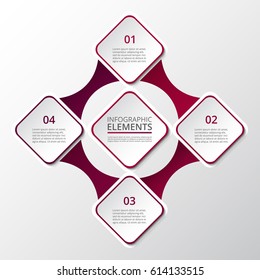 Infographics template. Metaballs for diagram, graph, presentation and chart. Business concept with 4 options, parts, steps or processes.