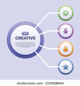 Infographics template for modern business presentation. Data visualization concept. Process chart. Vector illustration