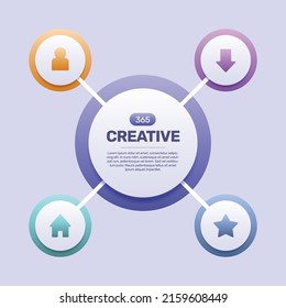 Infographics template for modern business presentation. Data visualization concept. Process chart. Vector illustration