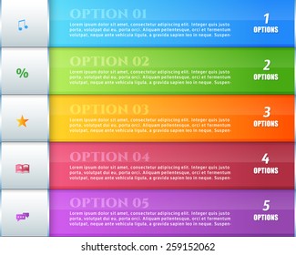 Infographics Template Multicolor Style Vector Design