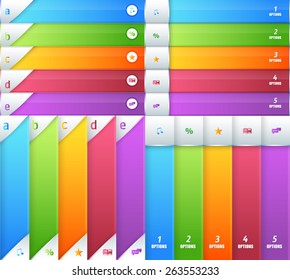 Infographics Template Multicolor Style Vector Design