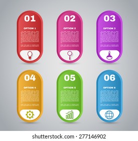 Infographics template with number options for your presentation ,business, education, website, brochure and flyer