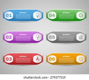 Modelo de infográfico com opções de número para sua apresentação, negócios, educação, site, folheto e folheto